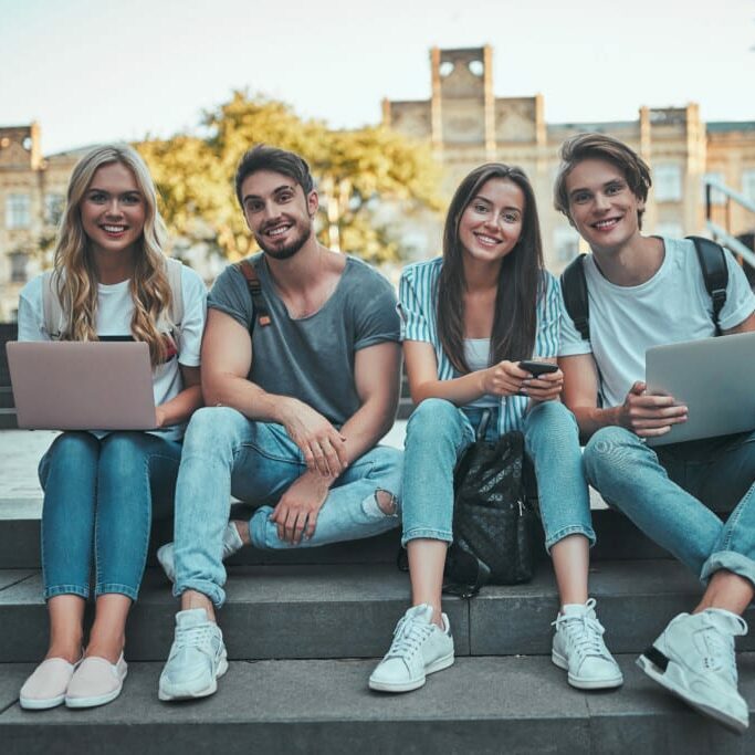 Students near university